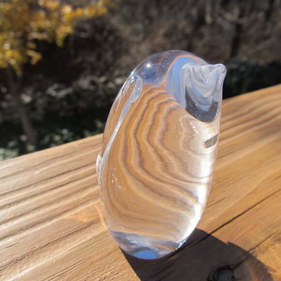 Vintage Hadeland of Norway Crystal Glass Penguin Bird Art Figurine Paperweight - Picture 2 of 8